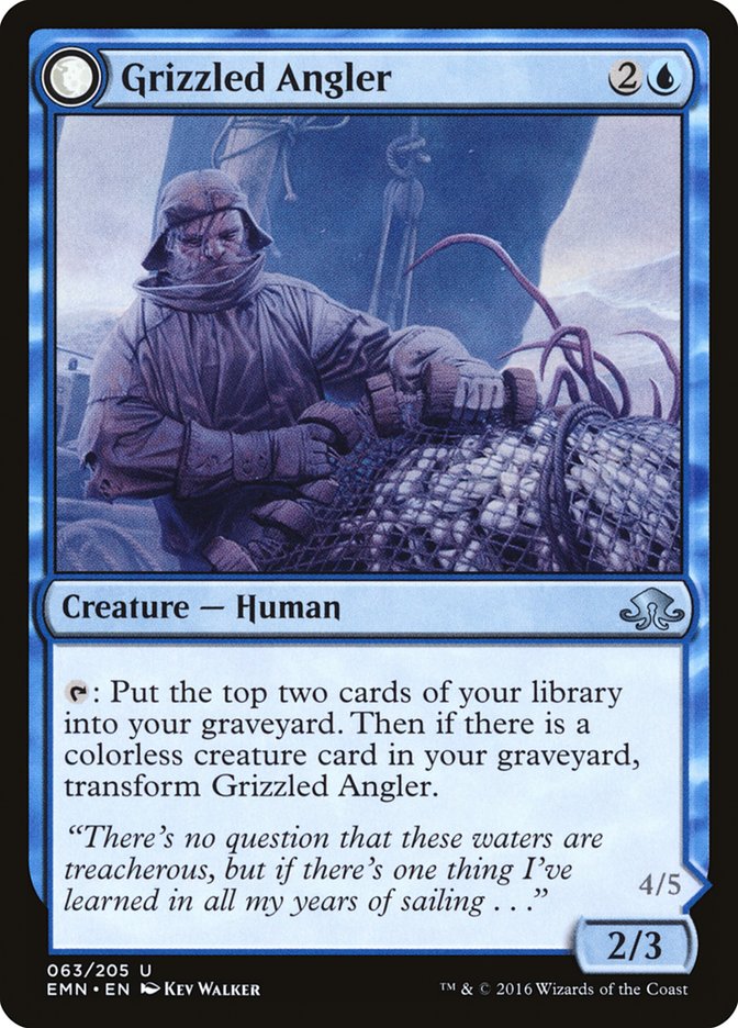 Grizzled Angler // Grisly Anglerfish (EMN-063) - Eldritch Moon: (mooneldrazidfc) Foil