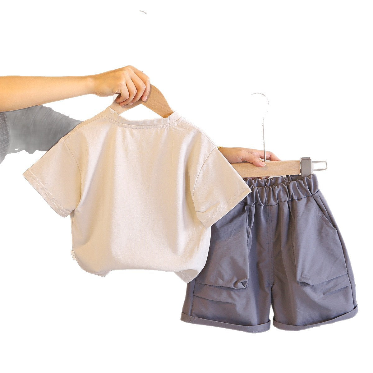 Boys' summer casual short sleeved two-piece set