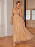 Sequin V-Neck Sleeveless Dress