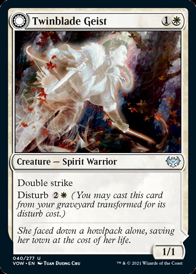 Twinblade Geist // Twinblade Invocation (VOW-040) - Innistrad: Crimson Vow: (Double Faced Transform)