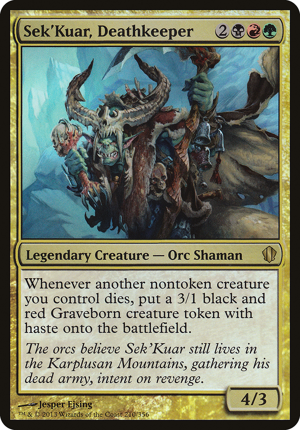 Sek'Kuar, Deathkeeper (OVER-210) - Commander 2013 Oversized Foil