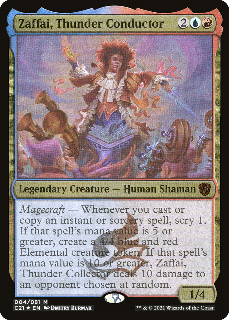 Zaffai, Thunder Conductor (C21-004) - Commander 2021 Display Commanders Etched Foil