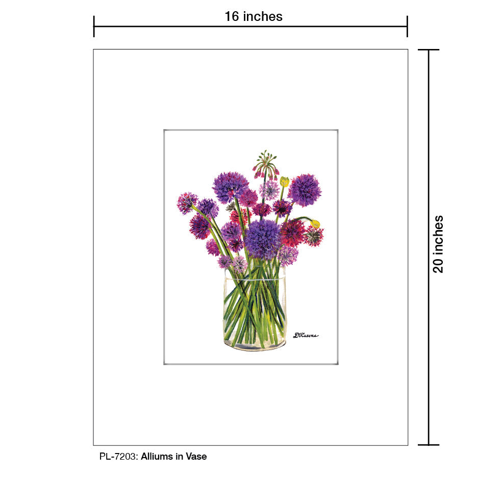 Alliums in Vase, Print (#7203A)