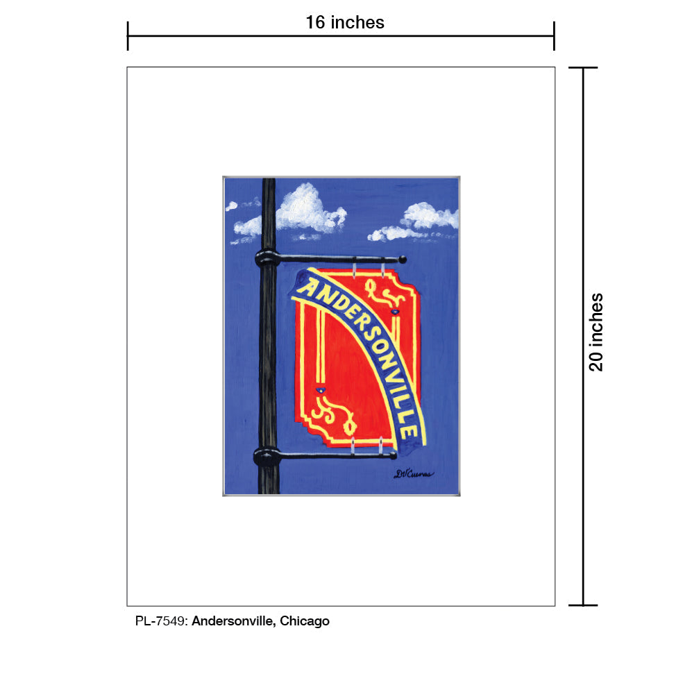 Andersonville Sign, Chicago, Print (#7549A)