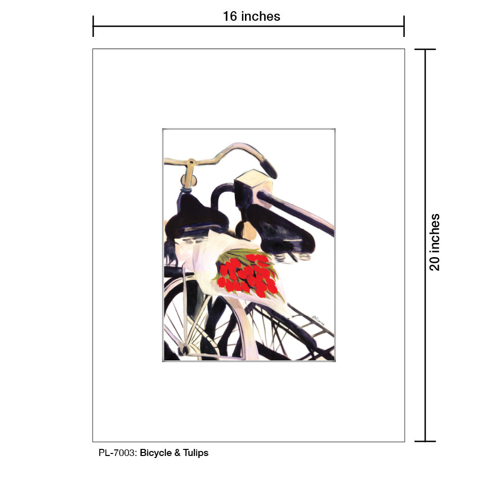 Bicycle & Tulips, Print (#7003A)