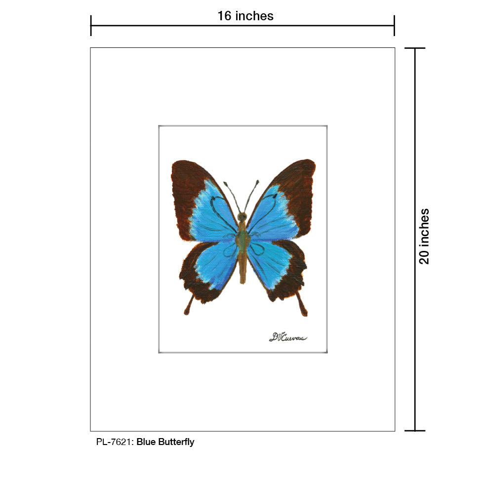 Blue Butterfly, Print (#7621A)