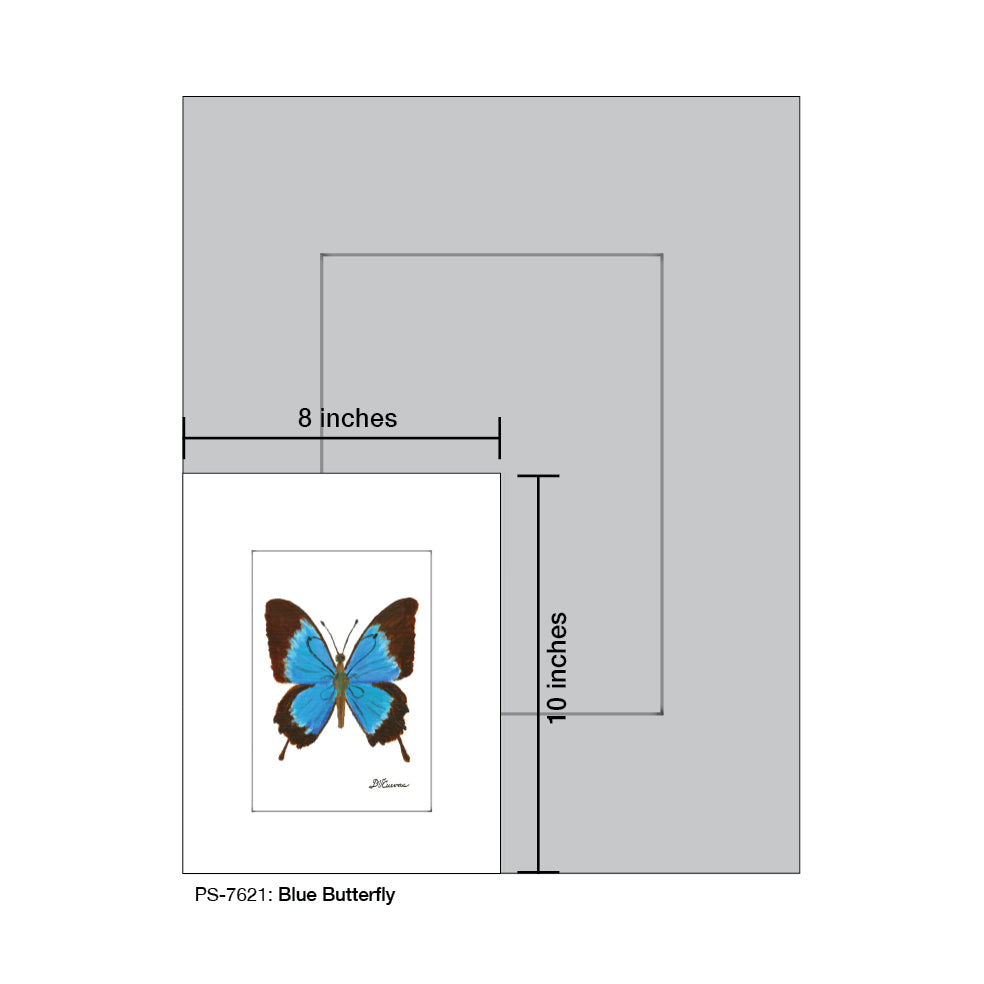 Blue Butterfly, Print (#7621A)