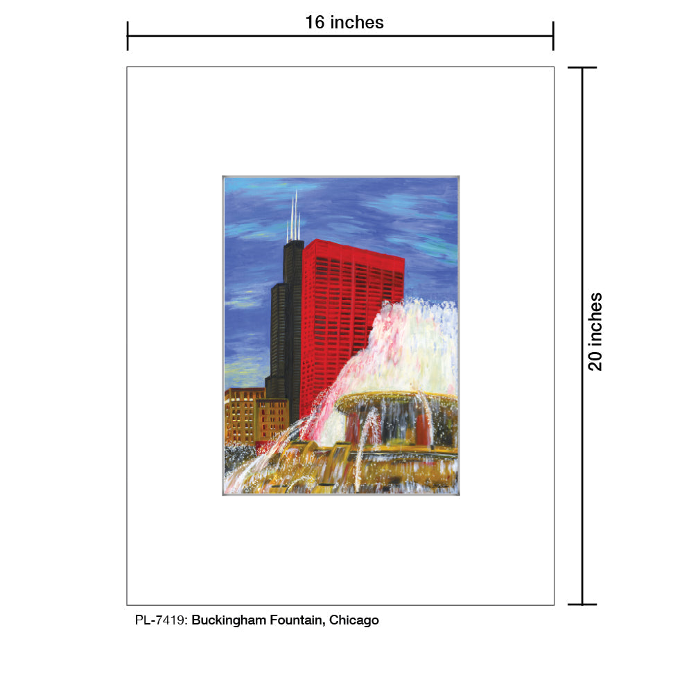 Buckingham Fountain, Chicago, Print (#7419A)