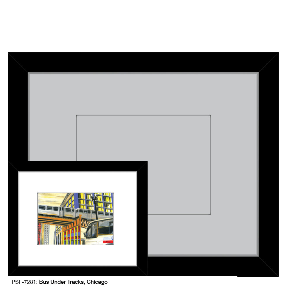 Bus Under Tracks, Chicago, Print (#7281A)