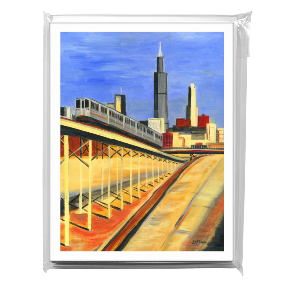 Blue Line 1, Chicago, Greeting Card (#7950A)