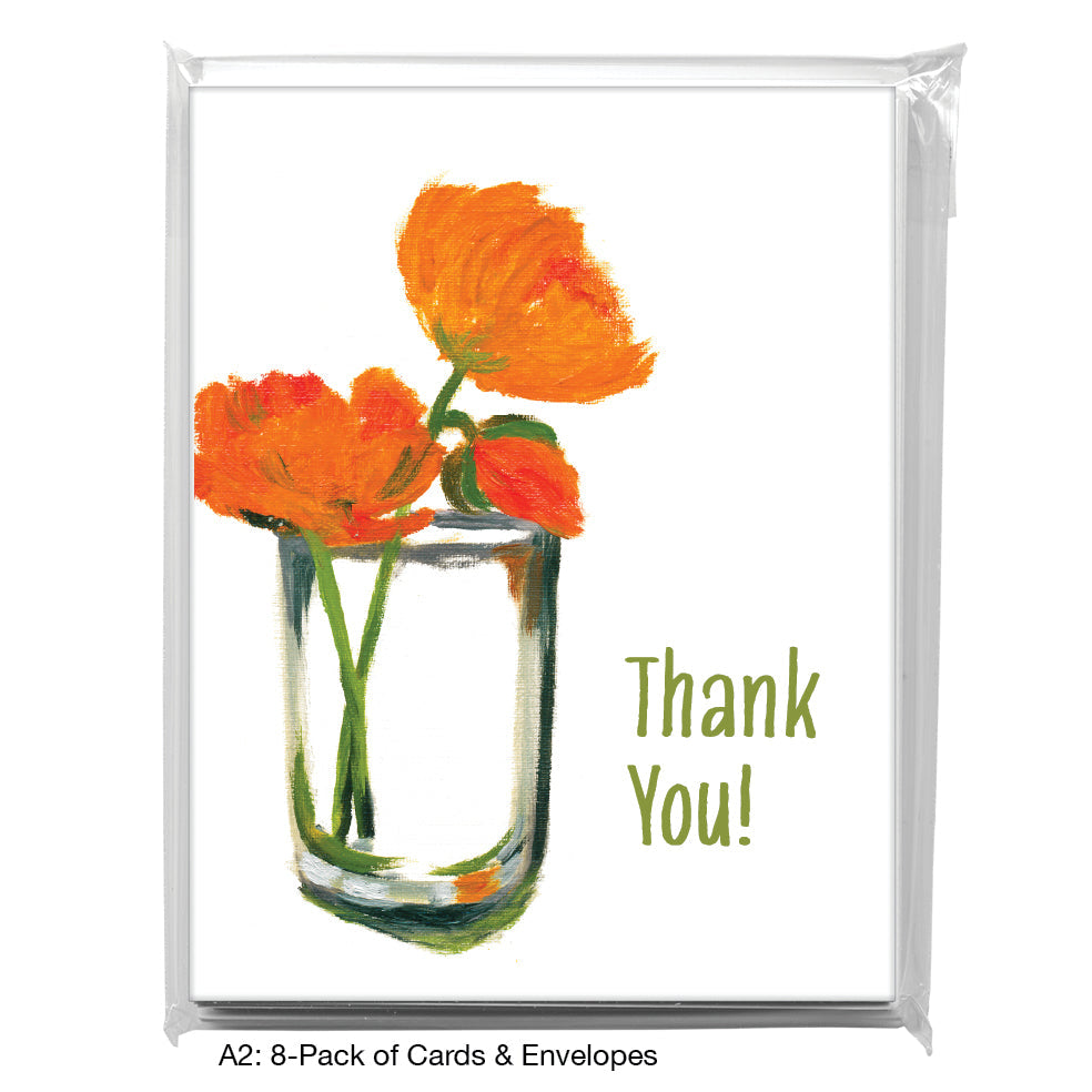 Poppies in Glass, Greeting Card (#7110B)