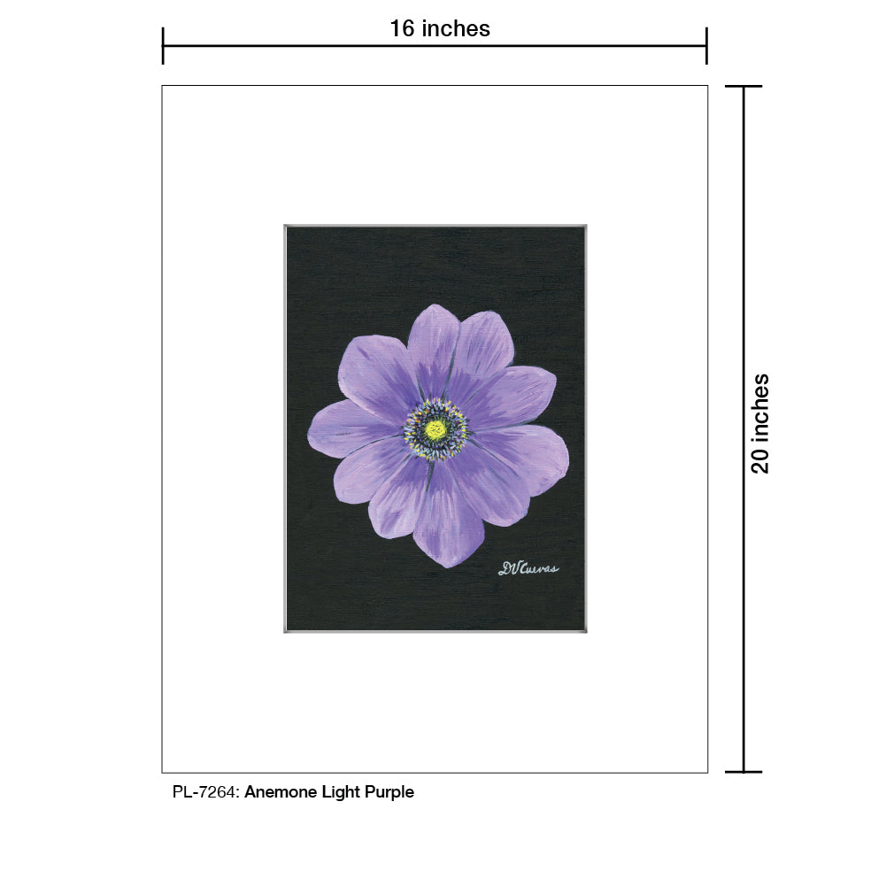 Anemone Light Purple, Print (#7264A)