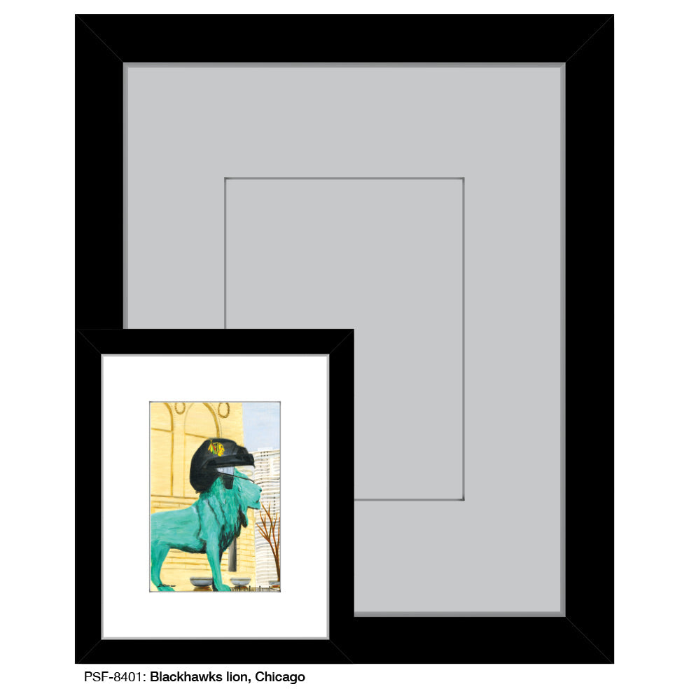 Blackhawks Lion, Chicago, Print (#8401A)