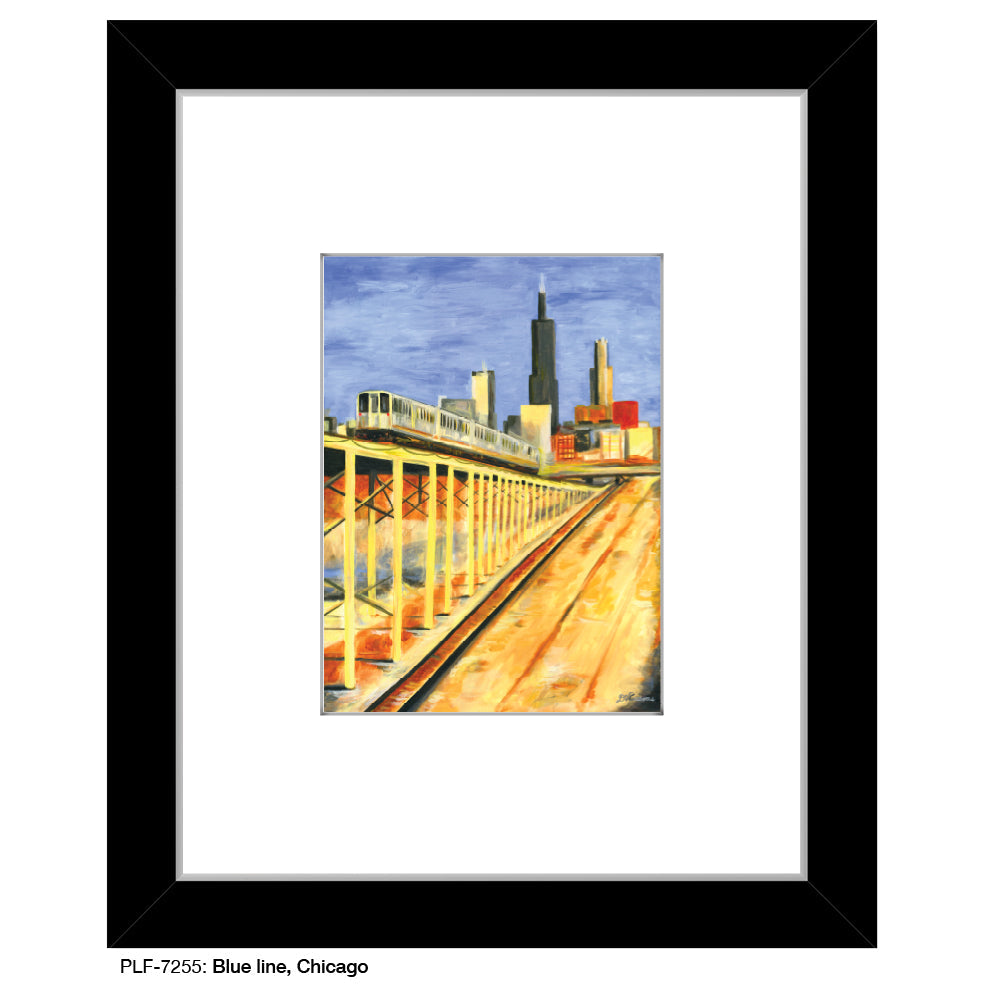 Blue Line, Chicago, Print (#7255A)