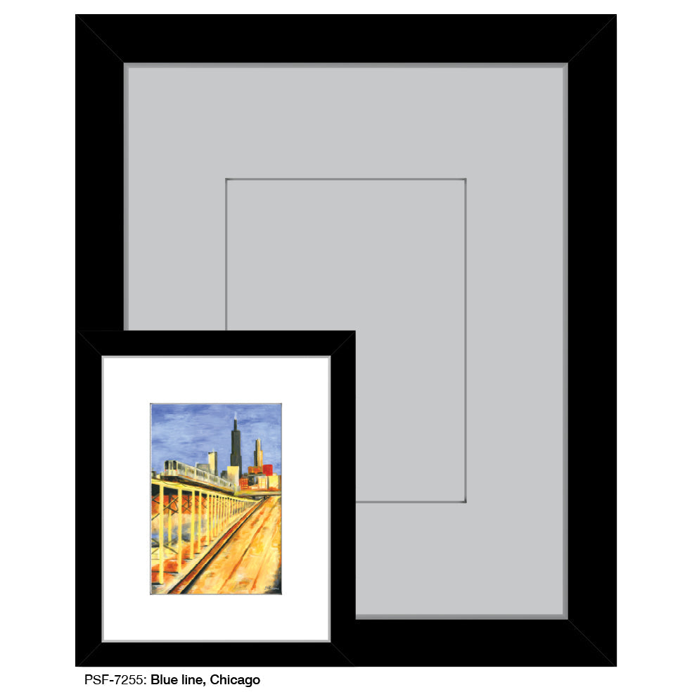 Blue Line, Chicago, Print (#7255A)