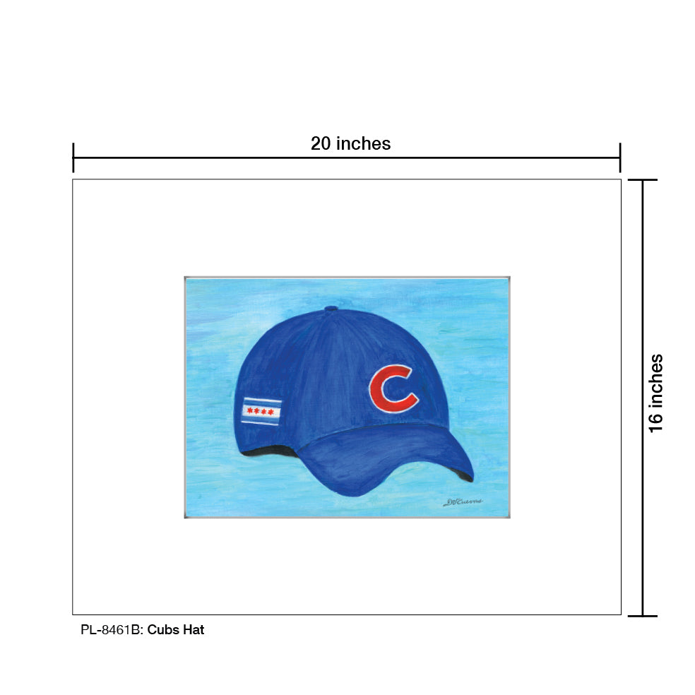 Cubs Hat, Print (#8461B)