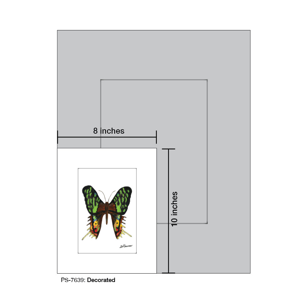 Decorated Butterfly, Print (#7639B)