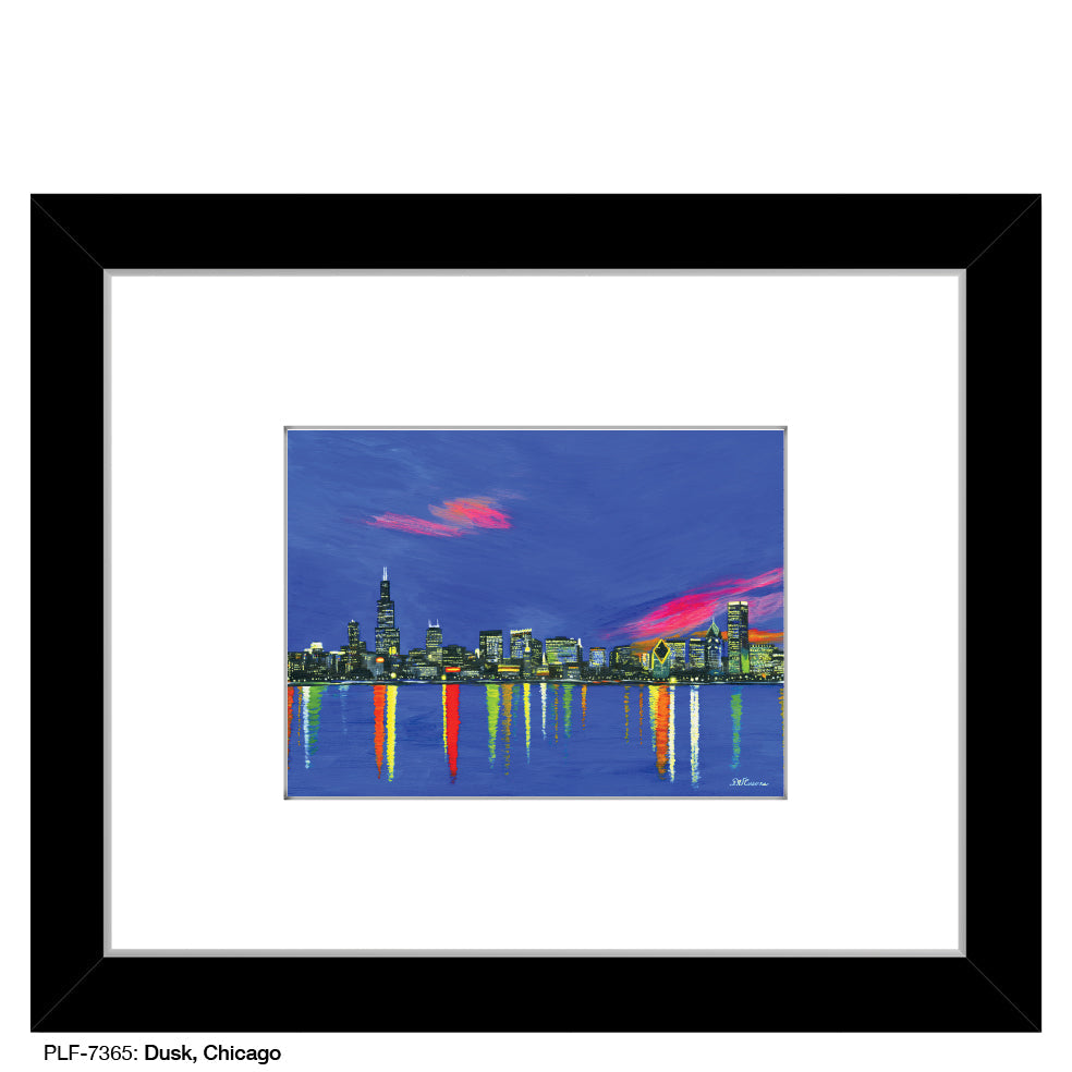 Dusk Skyline, Chicago, Print (#7365A)