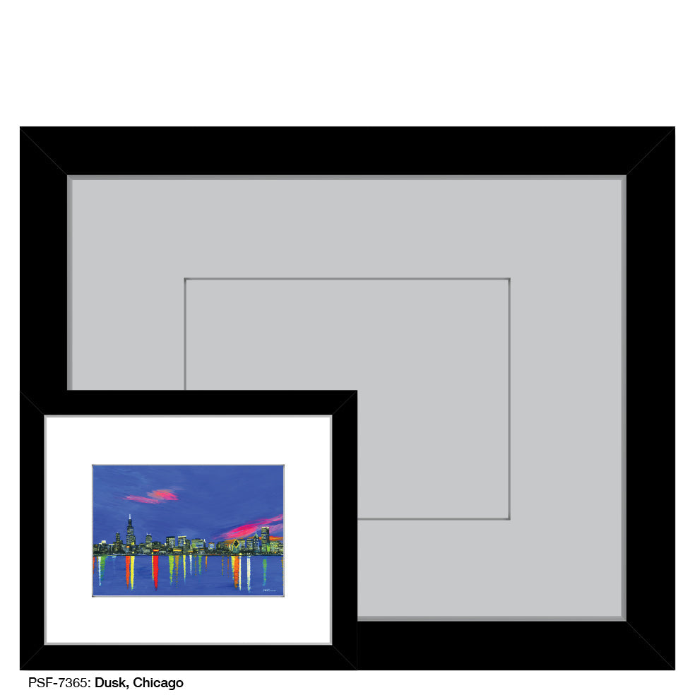 Dusk Skyline, Chicago, Print (#7365A)