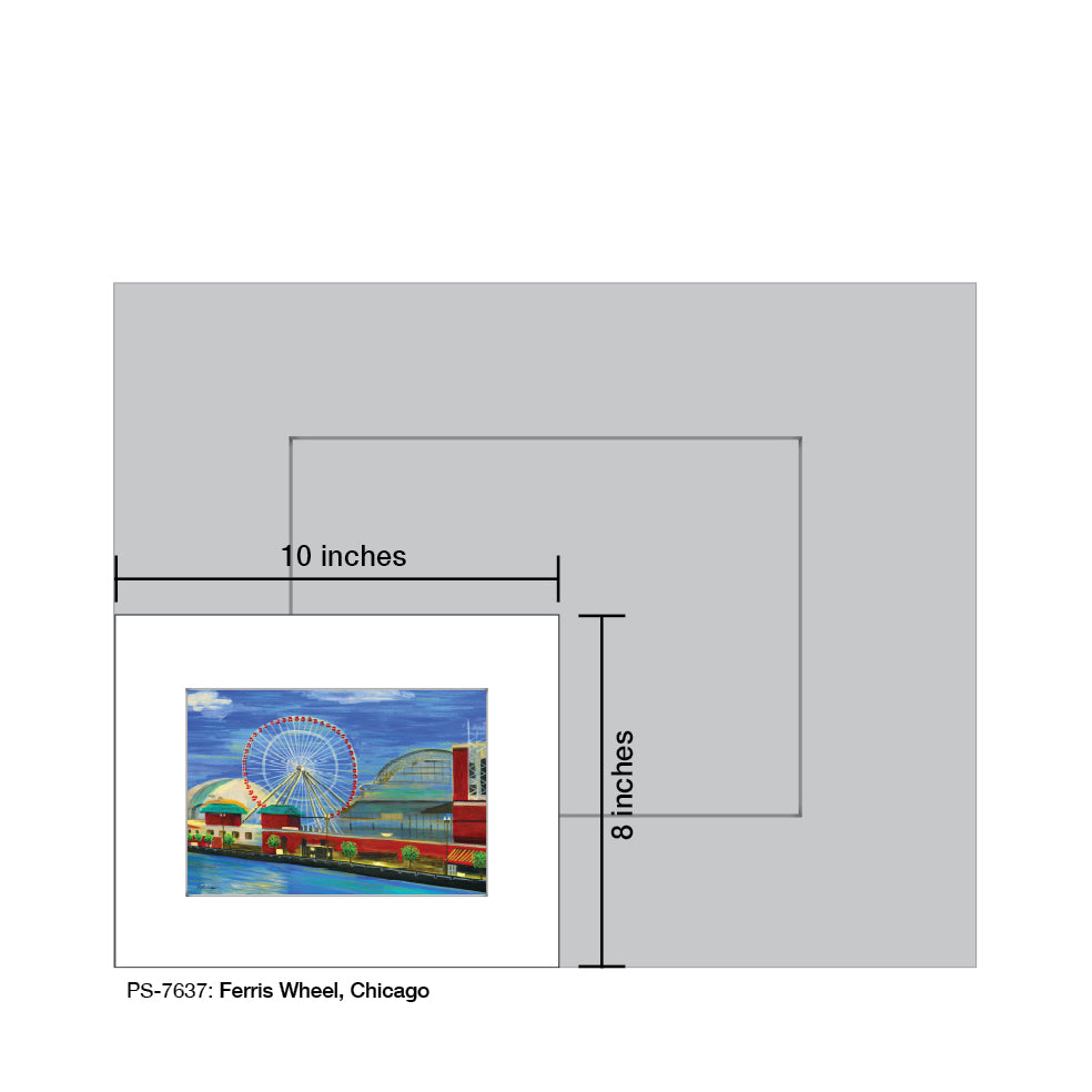 Ferris Wheel, Chicago, Print (#7637A)