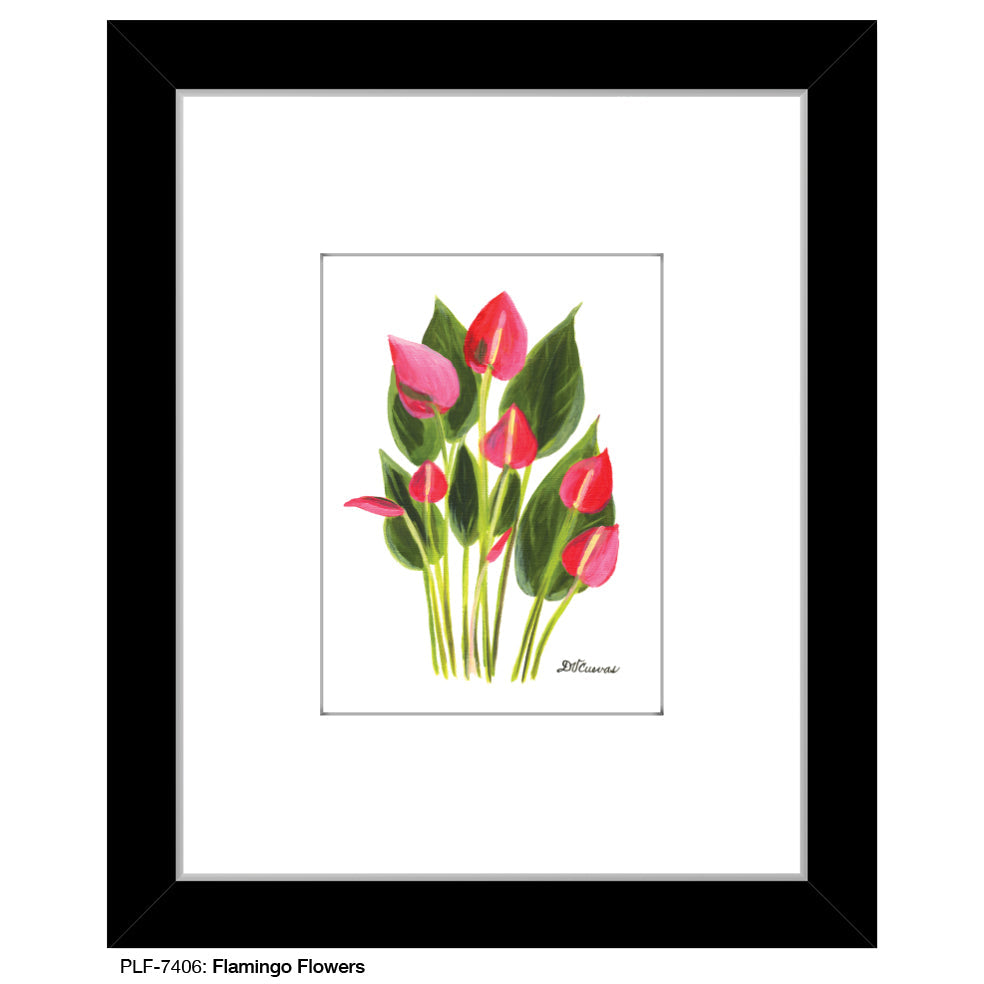 Flamingo Flowers, Print (#7406A)