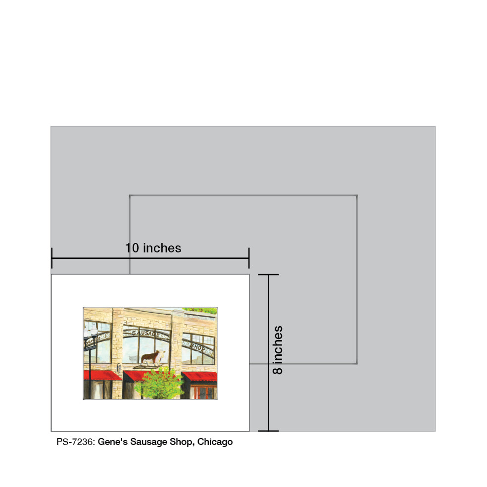 Gene's Sausage Shop, Chicago, Print (#7236B)
