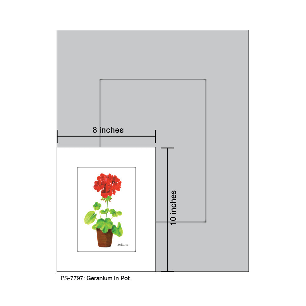 Geranium in Pot, Print (#7797D)