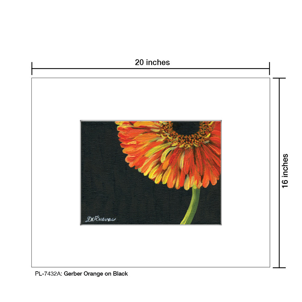 Gerber Orange on Black, Print (#7432A)