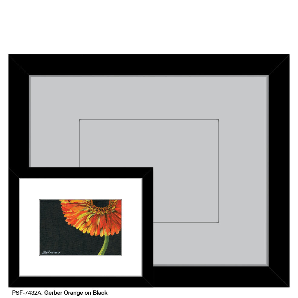Gerber Orange on Black, Print (#7432A)