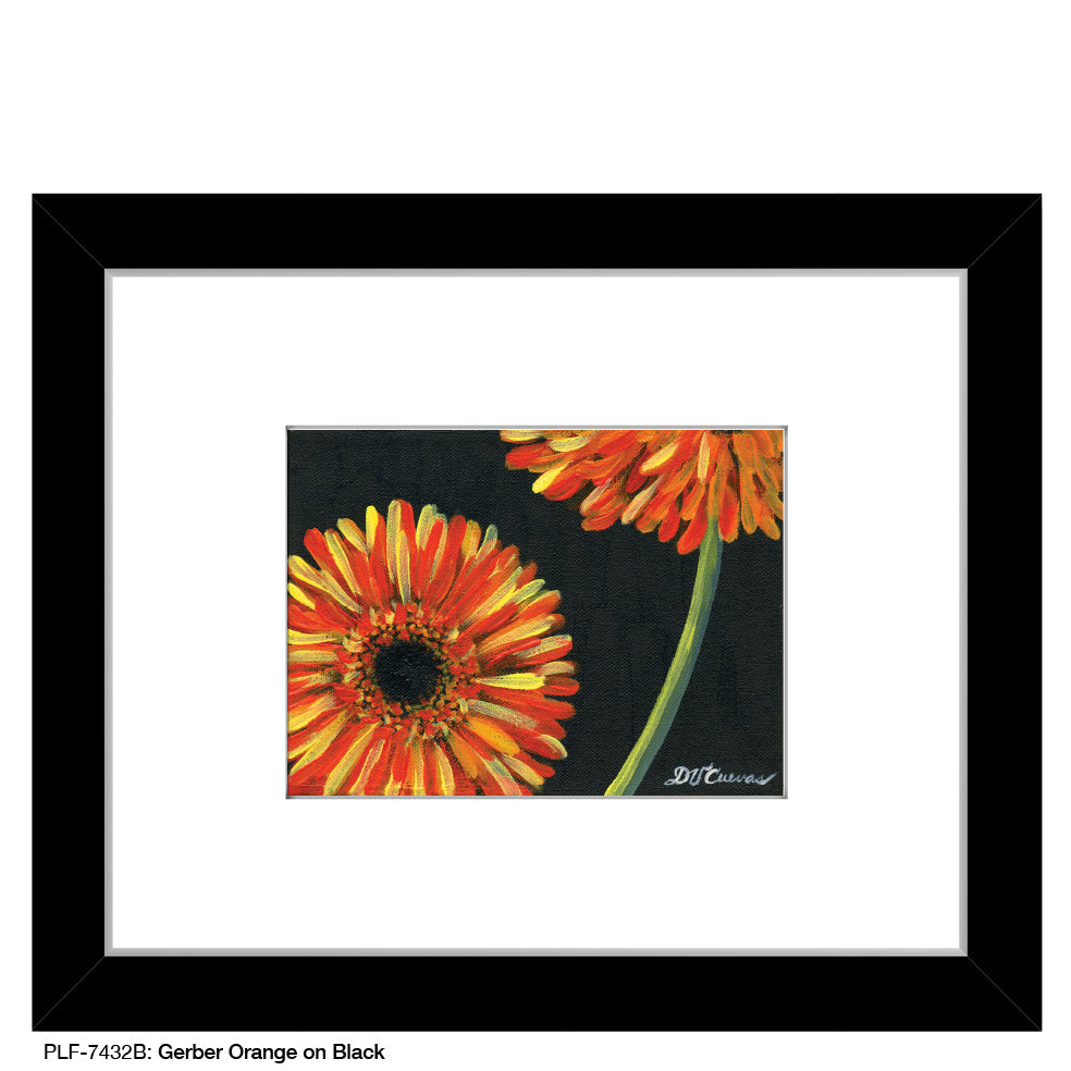 Gerber Orange on Black, Print (#7432B)