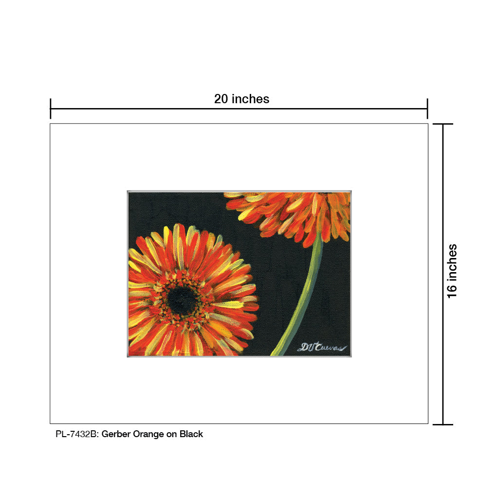 Gerber Orange on Black, Print (#7432B)