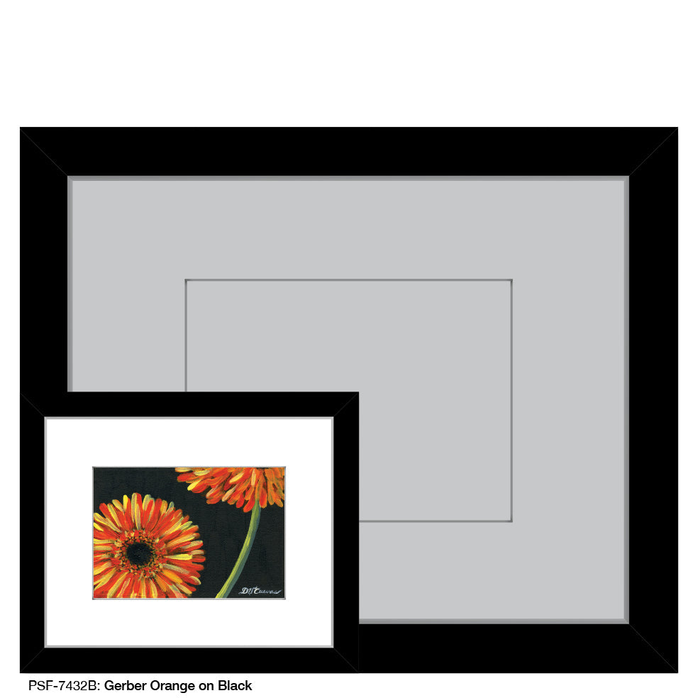 Gerber Orange on Black, Print (#7432B)