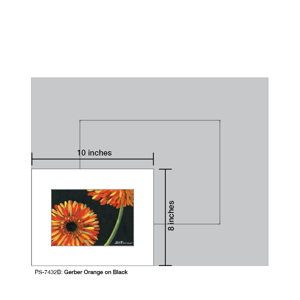 Gerber Orange on Black, Print (#7432B)