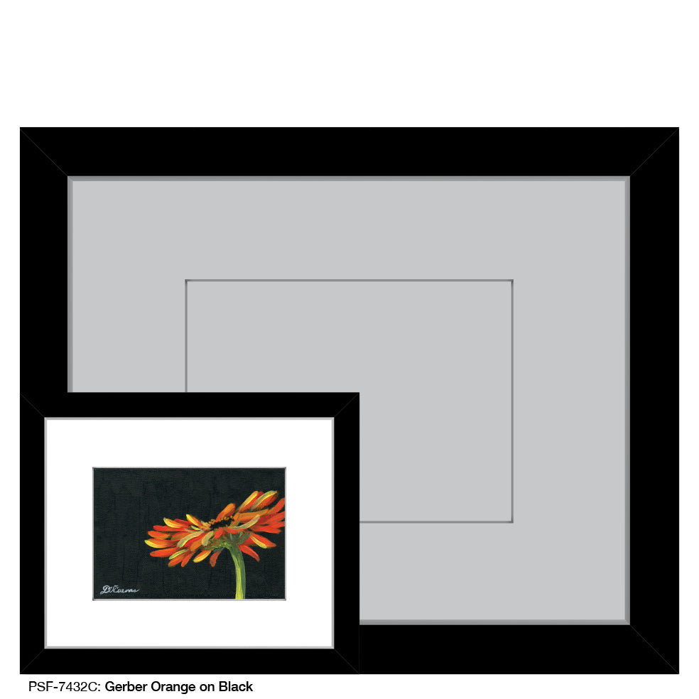 Gerber Orange on Black, Print (#7432C)