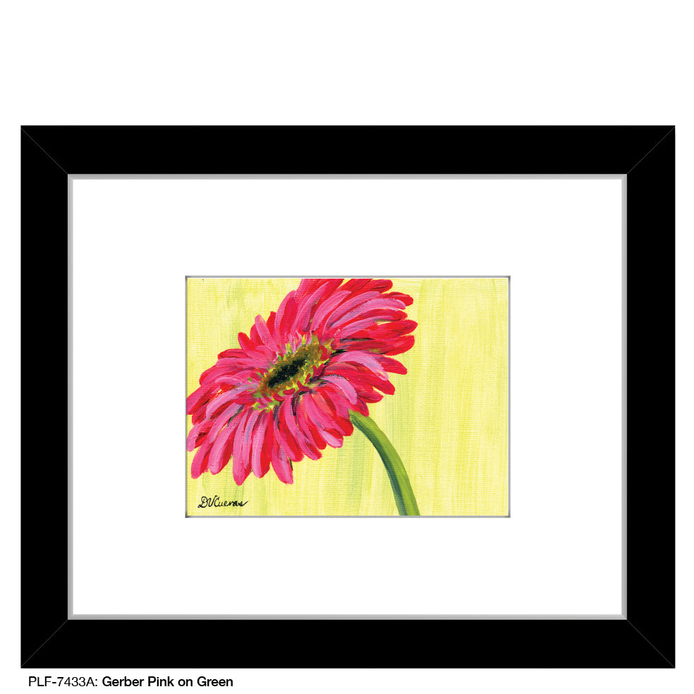 Gerber Pink on Green, Print (#7433A)
