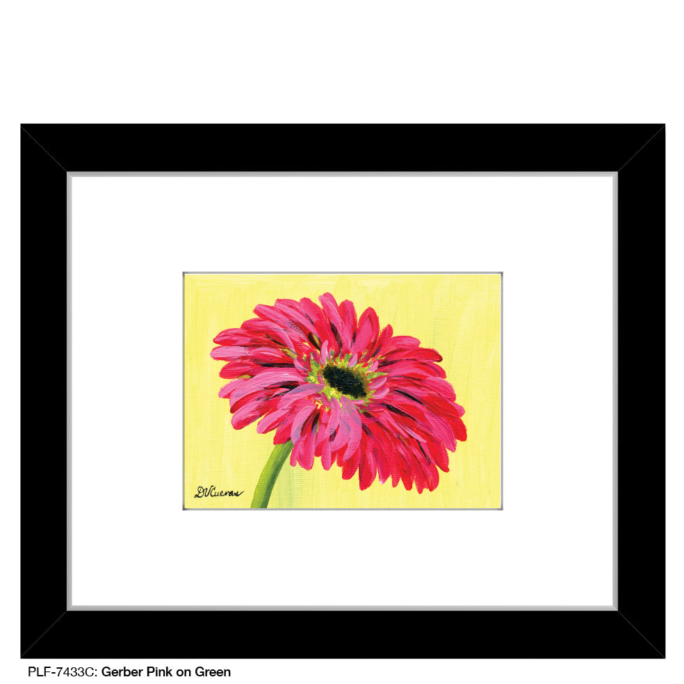 Gerber Pink on Green, Print (#7433C)