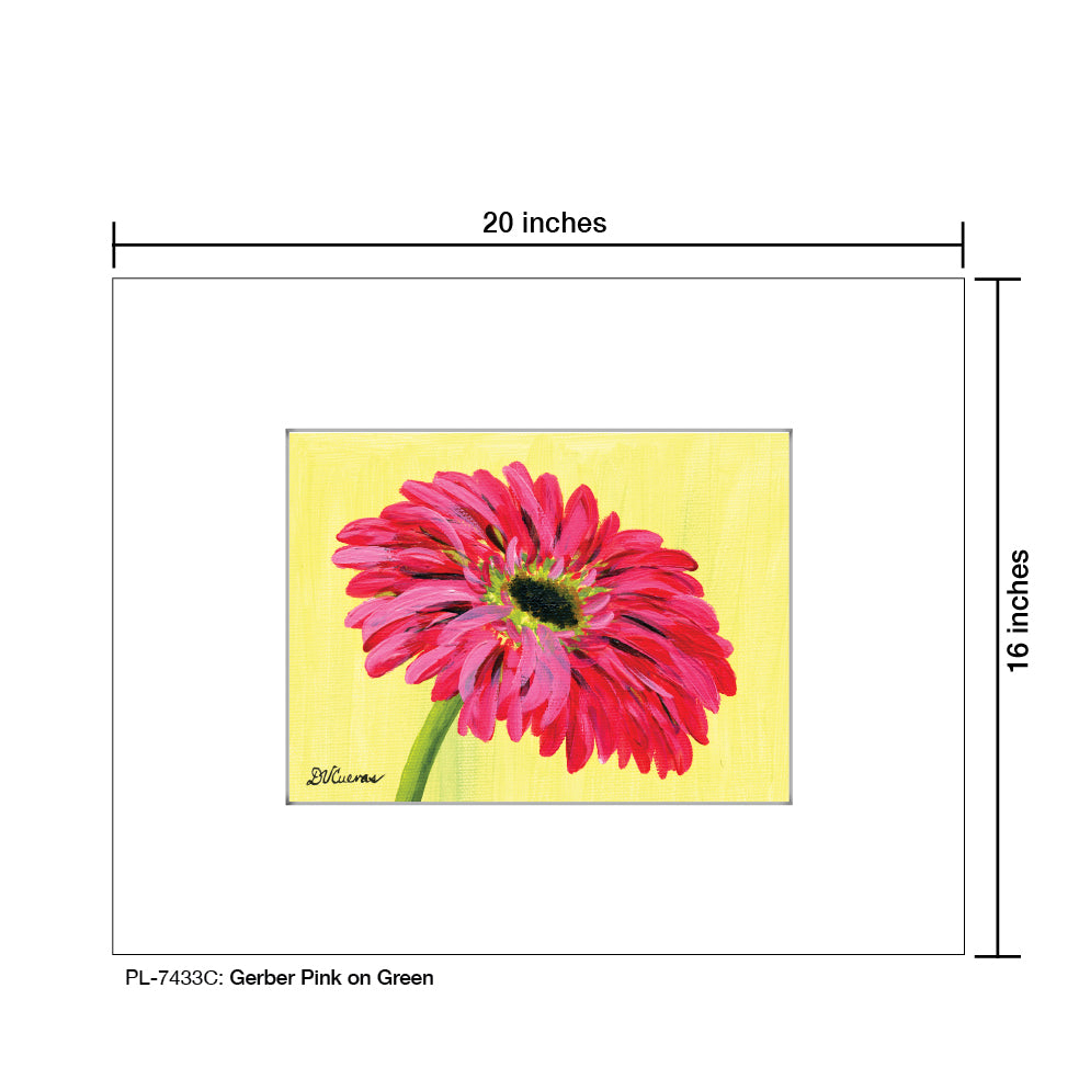 Gerber Pink on Green, Print (#7433C)