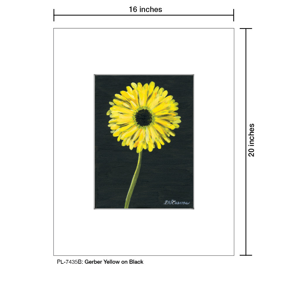 Gerber Yellow on Black, Print (#7435B)