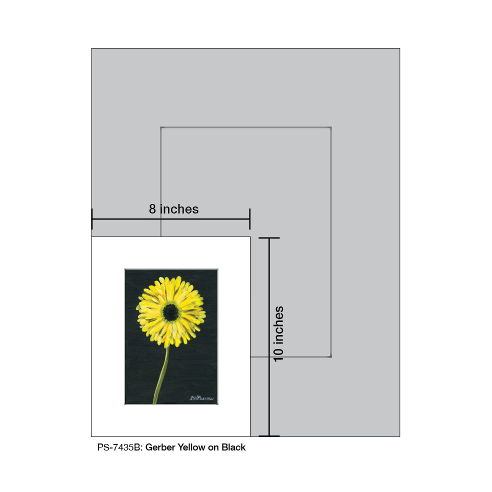 Gerber Yellow on Black, Print (#7435B)