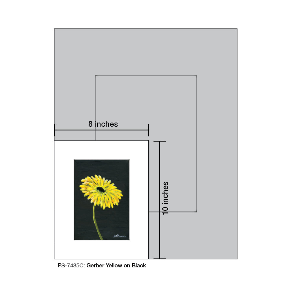 Gerber Yellow on Black, Print (#7435C)