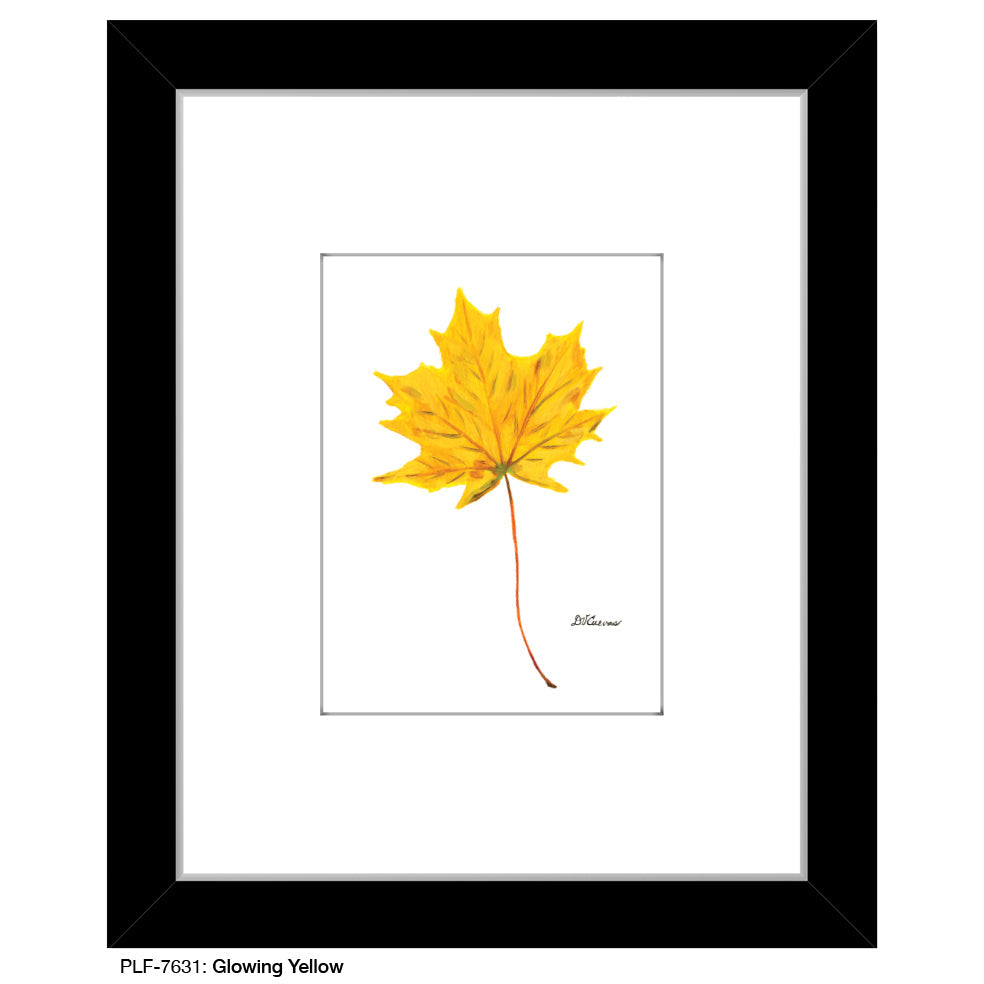 Glowing Yellow Leaf, Print (#7631A)