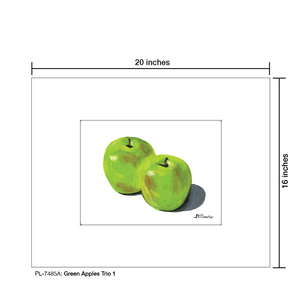 Green Apples Trio 1, Print (#7485A)