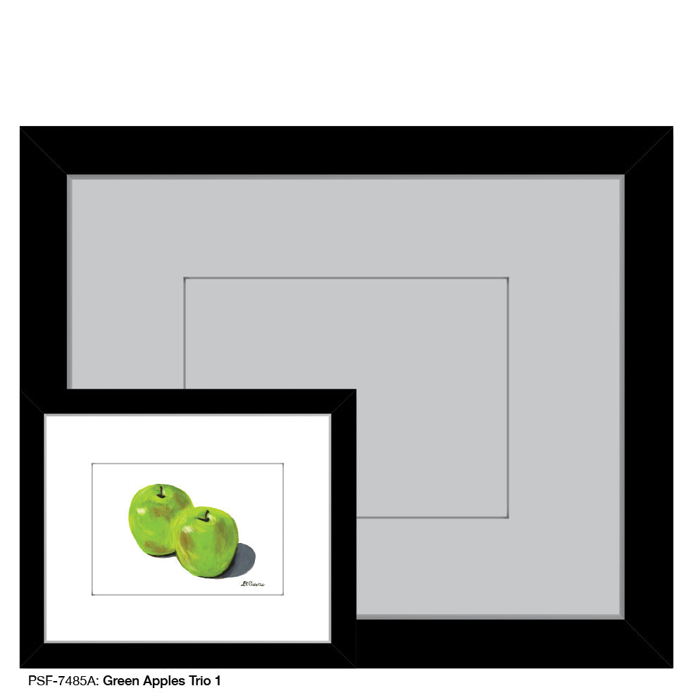 Green Apples Trio 1, Print (#7485A)