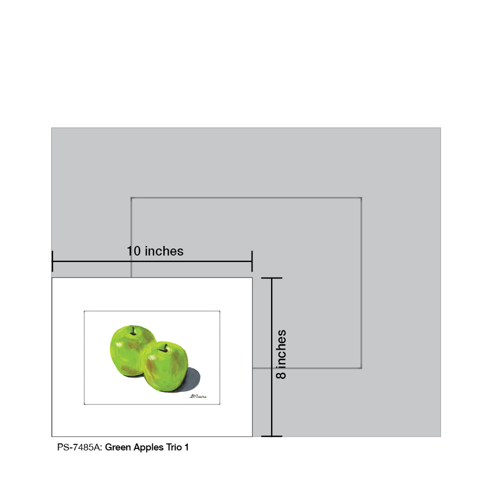 Green Apples Trio 1, Print (#7485A)