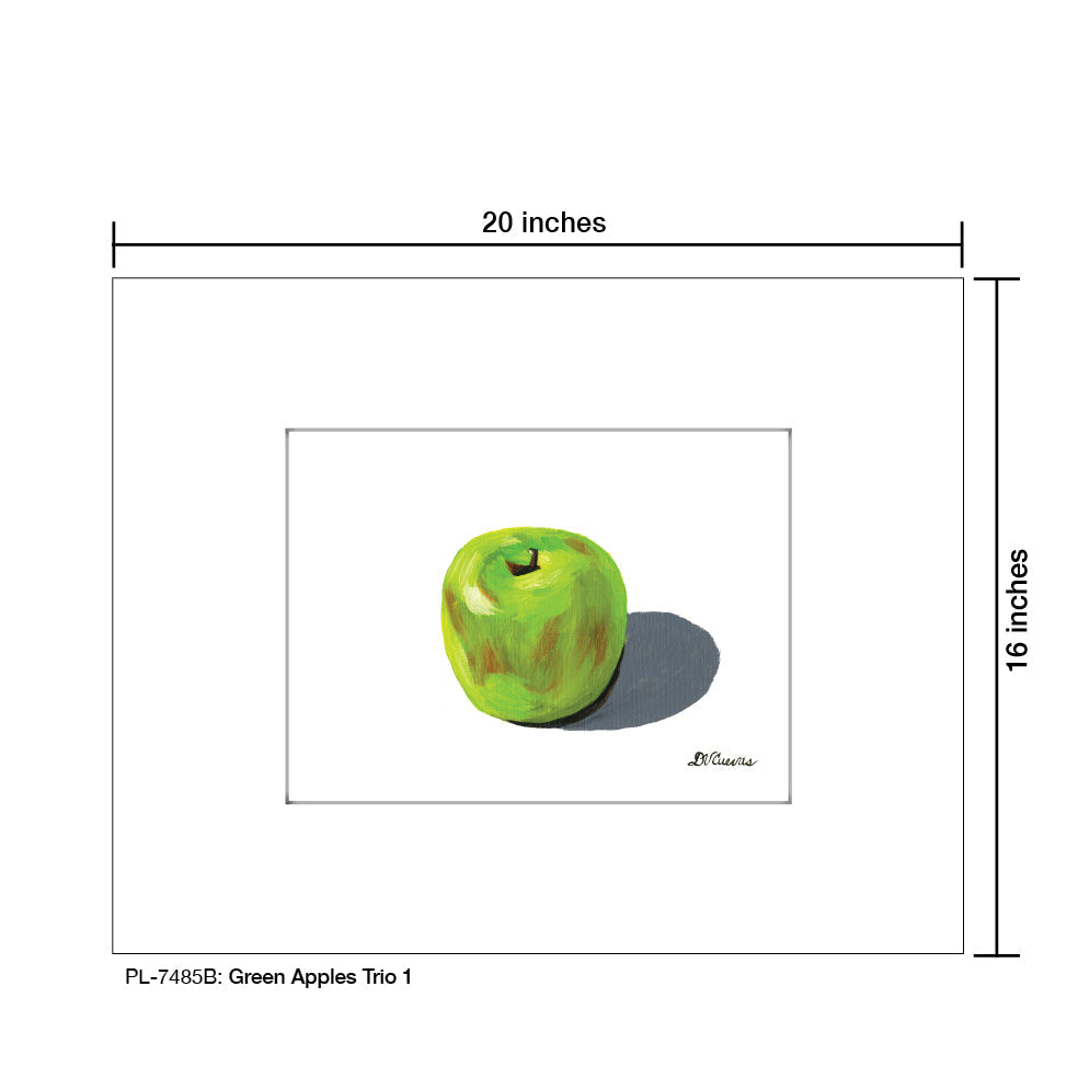Green Apples Trio 1, Print (#7485B)