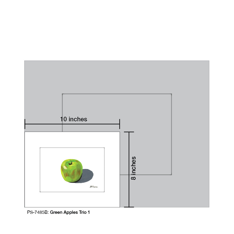Green Apples Trio 1, Print (#7485B)