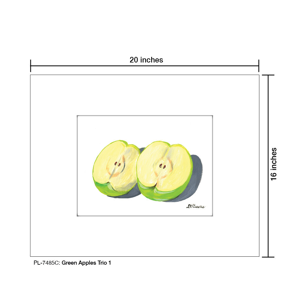 Green Apples Trio 1, Print (#7485C)