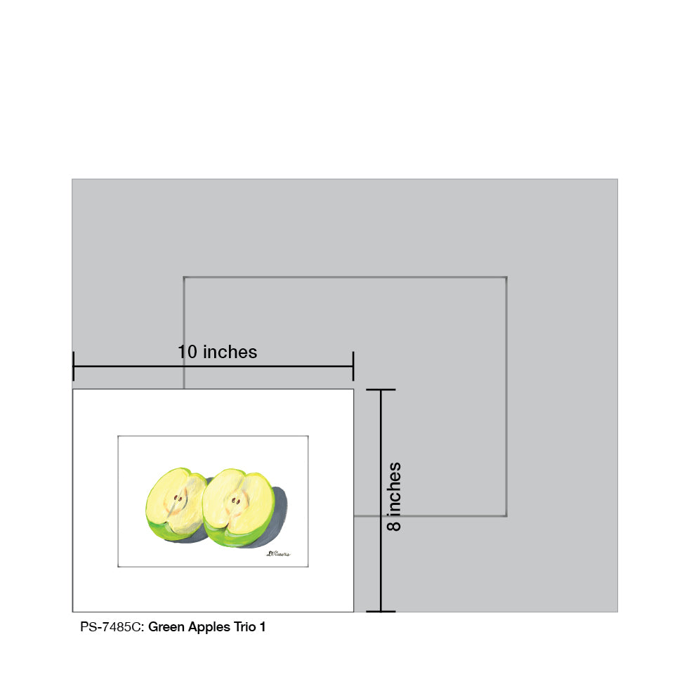 Green Apples Trio 1, Print (#7485C)