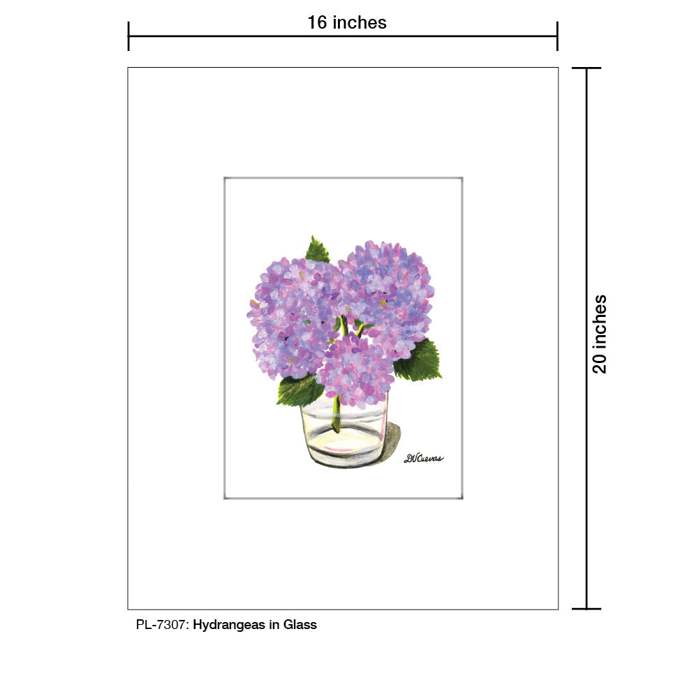 Hydrangeas in Glass, Print (#7307A)