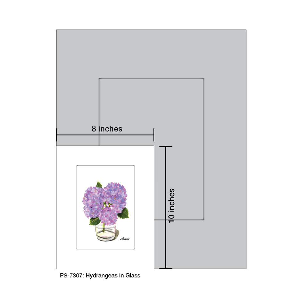 Hydrangeas in Glass, Print (#7307A)